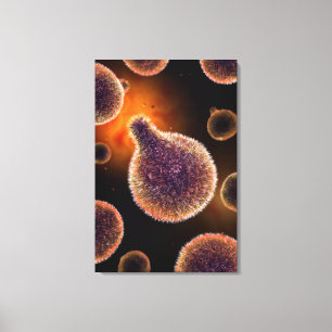 Conceptual Image Of Plasmodium Causing Malaria 4 Canvas Print