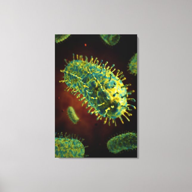 Conceptual Image Of Rabies Virus 1 Canvas Print (Front)