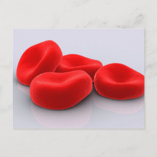 Conceptual Image Of Red Blood Cells Postcard