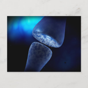 Conceptual Image Of Synapse Of Neuron Inside Postcard