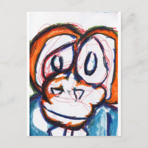 Concerned Simian Postcard