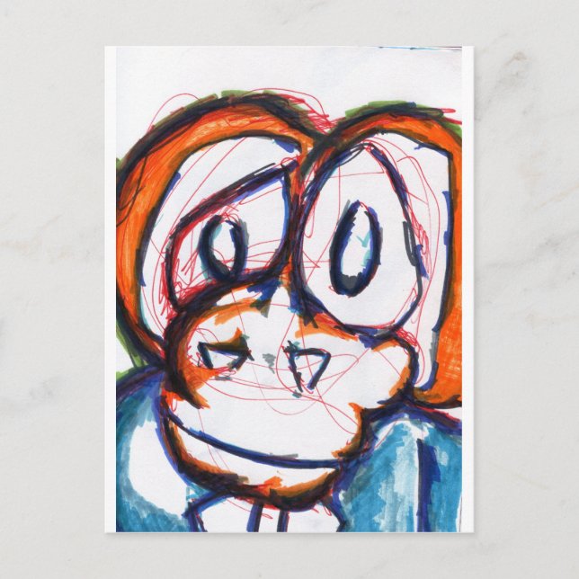 Concerned Simian Postcard (Front)