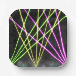 Concert and Festival Lasers Design Paper Plate
