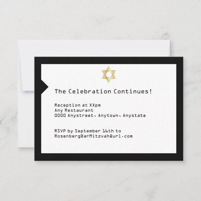Concert Billet Bar Mitzvah Carte Réception (Devant)