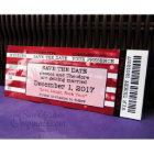 Concert Billet Mariage Enregistrer La Date Magnet