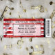 Concert Billet Mariage Enregistrer La Date Magnet