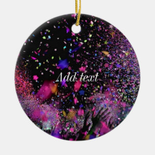 Concert Confett Template Ceramic Ornament