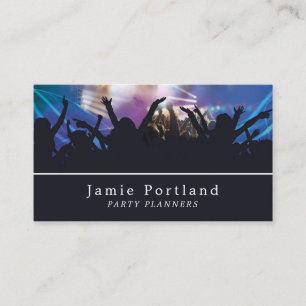 Concert Crowd, Party Event Planner Business Card