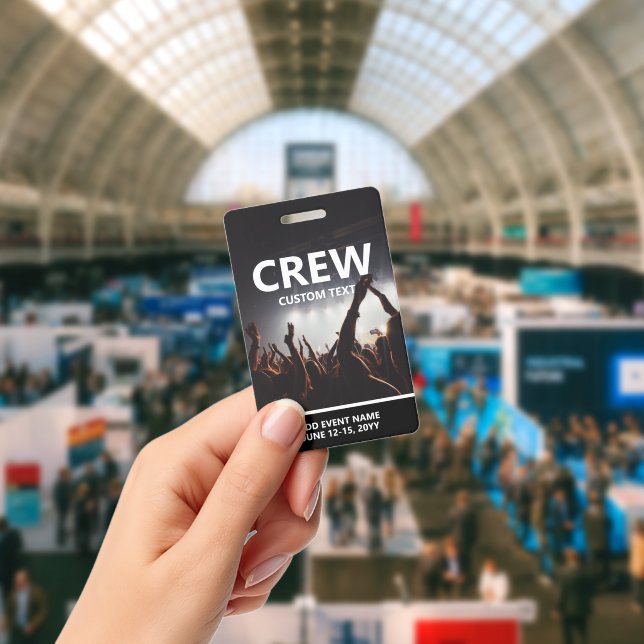 Concert Event Access Pass Personalized Crew Badge (Conference)