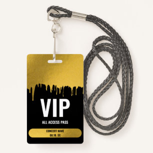 Concert Festival VIP All Access Custom Name Badge