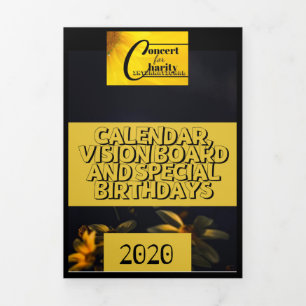 Concert for Charity International 2020 Planner Tri-Fold Holiday Card
