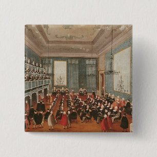 Concert given by the girls of the hospital 2 inch square button