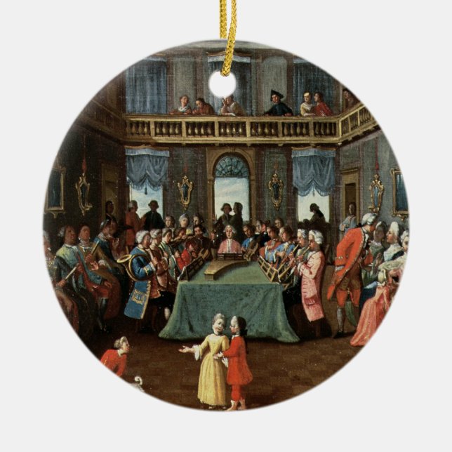 Concert in a Private House Ceramic Ornament (Front)