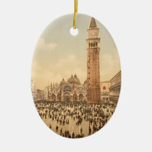 Concert in St Mark's Square II, Venice, Italy Ceramic Ornament