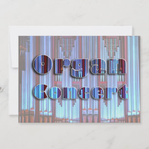 Concert invitation - blue pipes