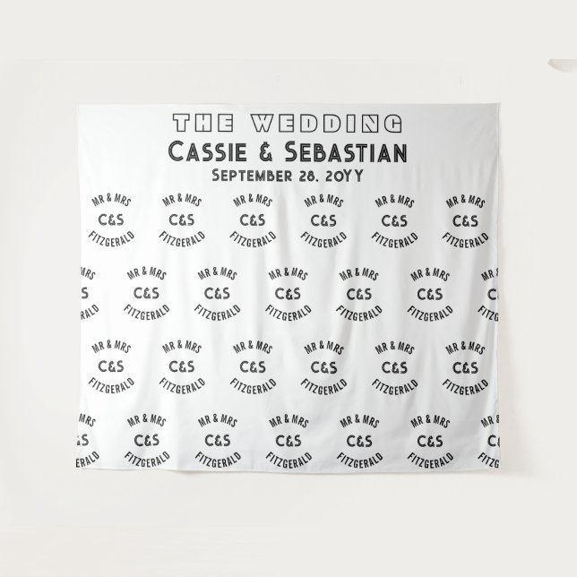 Concert Music Festival Step and Repeat Backdrop Tapestry (Front (Horizontal))