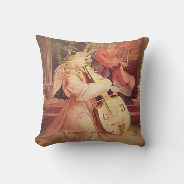 Concert of Angels Throw Pillow (Front)