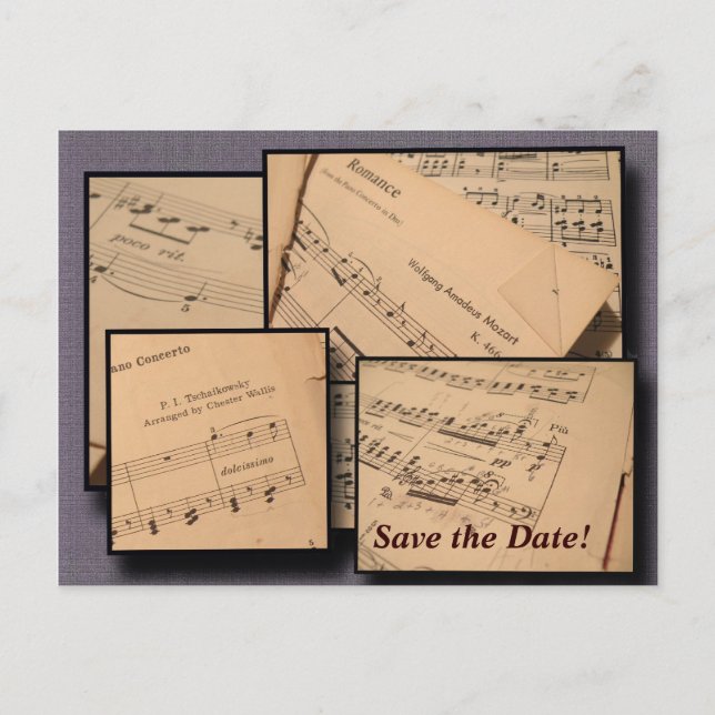 Concert or Recital Save the Date Postcard (Front)