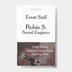 Concert or Show Event  Badge