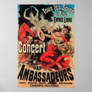 Concert Poster on Avenue de Champs-Elysees