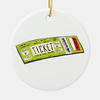 Concert Ticket Ceramic Ornament