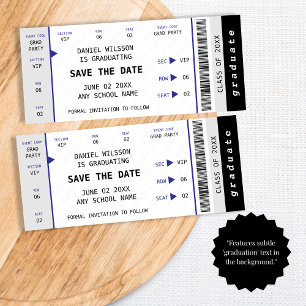 Concert Ticket Class of 2026 Graduation Save The Date