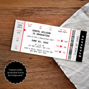Concert Ticket Class of 2026 Modern Graduation Invitation