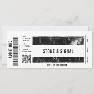Concert Ticket Custom  Invitation