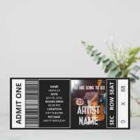 Concert Ticket customized event ticket Souvenir