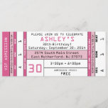 Concert Ticket Invitation Pink<br><div class="desc">A fun way to invite your friends and family for that special occasion.</div>