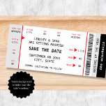 Concert Ticket Music Gig Unique Wedding Save The Date<br><div class="desc">Music-Themed Save the Date – Concert Ticket Style! Set the stage for your big day with this gig-inspired Save the Date card! Designed to look like a classic concert ticket, this unique card is perfect for music lovers looking for a fun way to announce their wedding date. Personalize it with...</div>