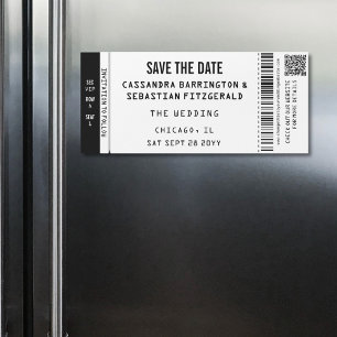 Concert Ticket Wedding Save the Date Magnet