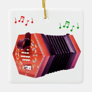 Concertina Ceramic Ornament