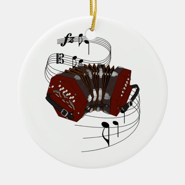 Concertina Ceramic Ornament (Front)