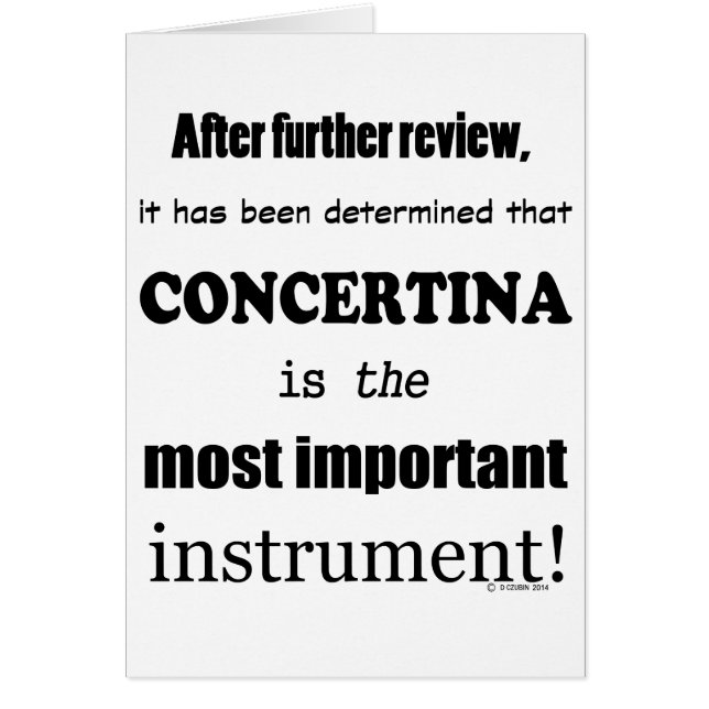 Concertina Most Important Instrument (Front)