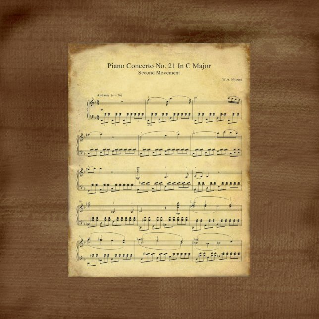 Concerto pour piano Mozart #21 Papier de scrapbook (Créateur téléchargé)