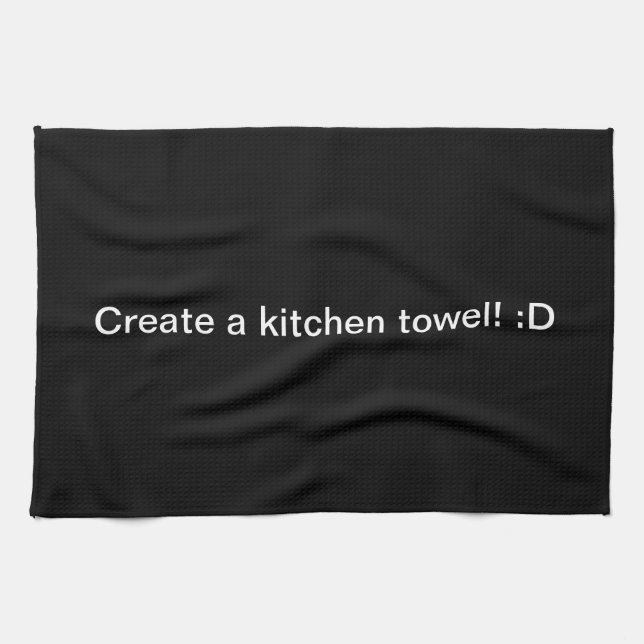 Concevez une serviette de cuisine noire (Horizontal)