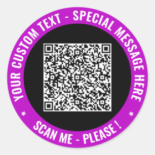 Concevez vos autocollants de code QR avec texte pe