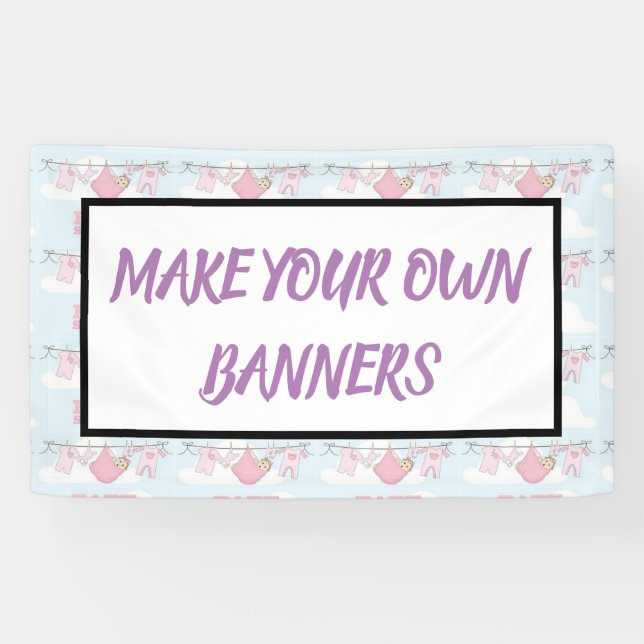 Concevez vos propres bannières pour BABY SHOWER ET (Horizontal)