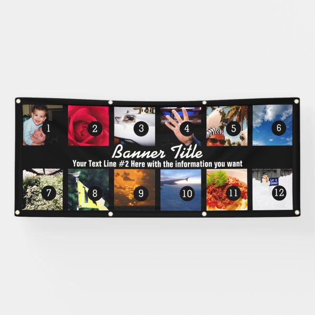 Concevez vos propres images de la bannière 12 avec (Horizontal)