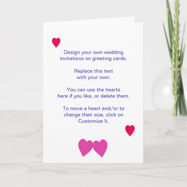 Concevez vos propres invitations de mariage sur le (Devant)