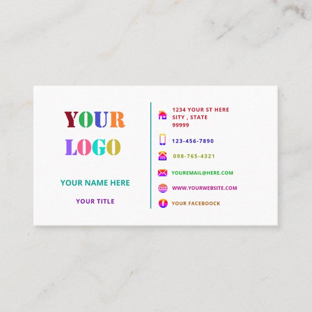 Concevez vos propres polices et couleurs Cartes de (Devant)
