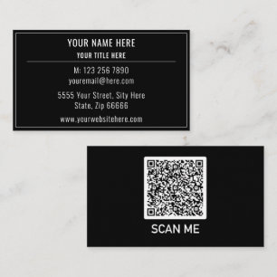 Concevez votre propre Carte de visite de code QR C