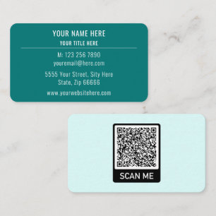 Concevez votre propre Carte de visite de code QR C