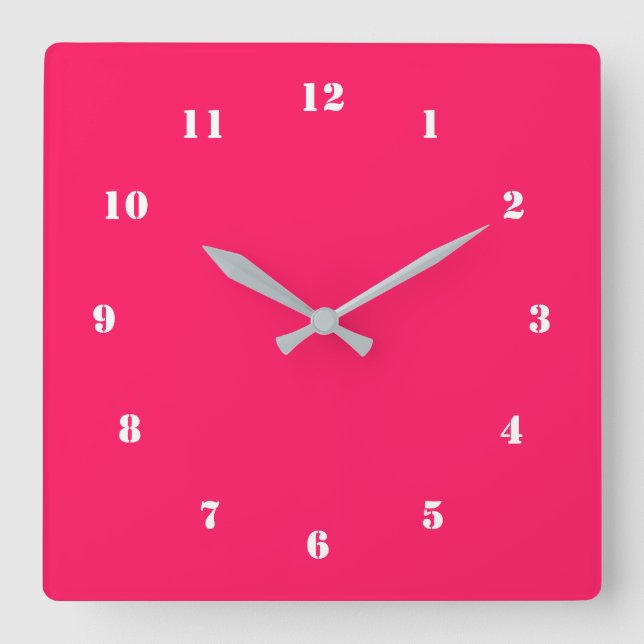 Concevez votre propre horloge murale rouge avec de (Recto)