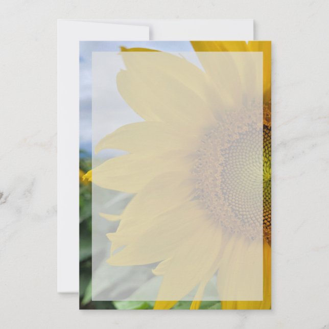 Concevez votre propre invitation au tournesol (Devant)