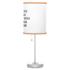 Concevez votre propre lampe de table