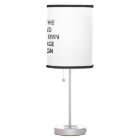 Concevez votre propre lampe de table