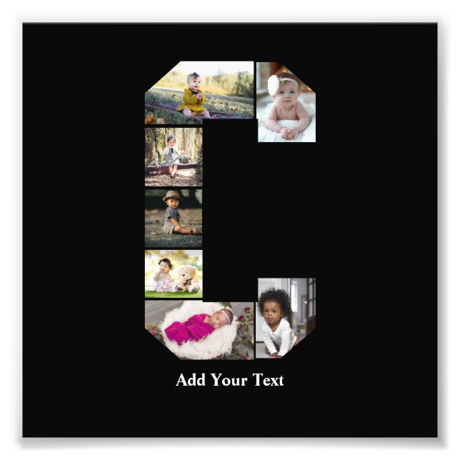 Concevez votre propre lettre C Photo Collage (Devant)