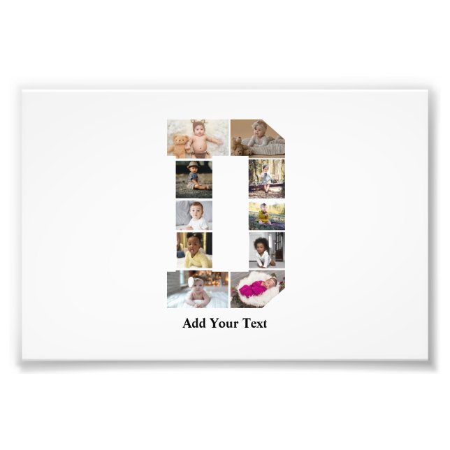 Concevez votre propre lettre D photo Collage (Devant)